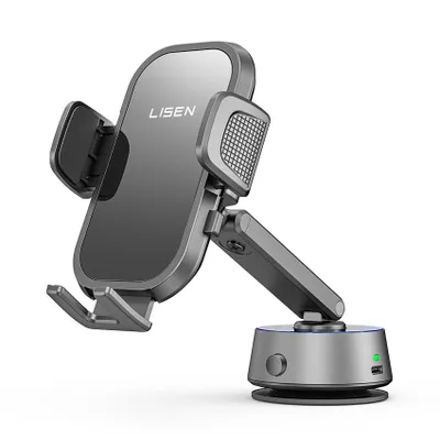 Produktbild von LISEN A680 Elektrische Vakuum Handyhalterung – 360° drehbar, vibrationsstabil, extra starker Halt