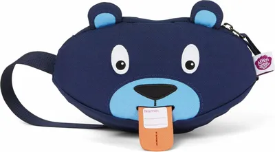 Produktbild von AFFENZAHN Kinder Bauchtasche Bär blau
