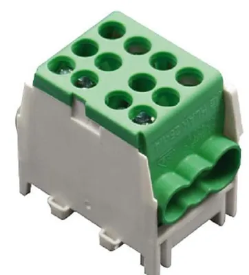 Produktbild von Pollmann Hauptleitungsabzweigklemme grün 25/16mm² 1-pol 2Ein/4Aus 2080170