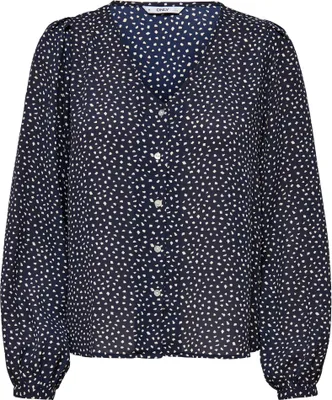 Produktbild von Langarm Bluse Print Muster V-Neck Business Tunika Top ONLSONJA | M