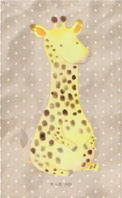 Produktbild von Mr. & Mrs. Panda Wandteppich Giraffe Zufrieden - Sandig - Geschenk, Tapestry, Afrika, Glück, Wandbehang, Wandbild, Hängedeko, Abenteuer, Gobelin