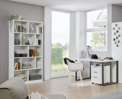 Produktbild von Jugendzimmer-Set 3-teilig in weiß, mit Schreibtisch 140 cm NOLI-43