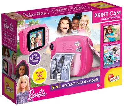 Produktbild von Lisciani 97050 - Barbie Print Cam Sofortbildkamera Kamera Drucker Fotos Kinder Mädchen Photos
