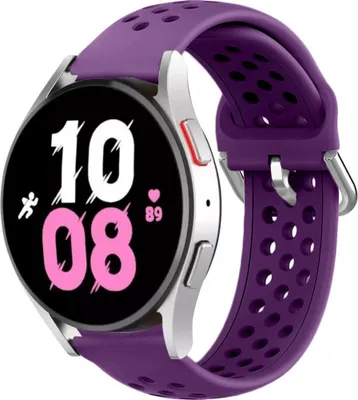Produktbild von Strap-it Samsung Galaxy Watch 5 - 44mm Silikonarmband mit Löchern (Lila)