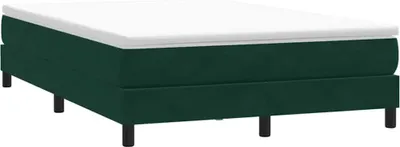 Produktbild von vidaXL Boxspringbett ohne Matratze Dunkelgrün 160x210 cm Samt