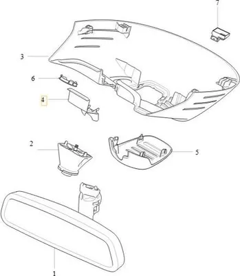 Image de VOLVO V90 S90 boîtier de rétroviseur intérieur OE couvercle de rétroviseur 32132603