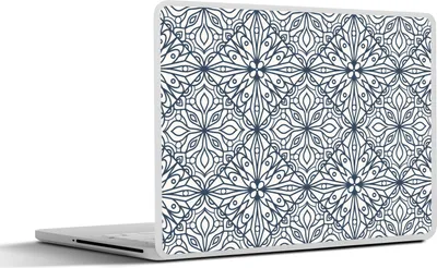 Produktbild von MuchoWow® Laptop Aufkleber Sticker Cover Muster - Kariert - Schwarz - Weiß 30x22 cm - Laptop-Sticker