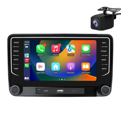 Immagine prodotto di Autoradio Android da 7'' con 32 GB per VW Golf 4 Polo 9N Passat B5 con CarPlay, navigazione Android Auto e Bluetooth