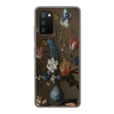 Produktbild von MuchoWow® Handyhülle Schutzhülle Hülle für Samsung Galaxy A03s Blumen in einer Wan-Li-Vase und Muscheln - Gemälde von Balthasar van der Ast Silikon Softcase Handy Hülle - Schutz
