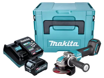 Obrázok produktu pre Makita GA 047 GD101 Akumulátorová uhlová brúska 40 V max. 125 mm X-LOCK Brushless + 1x akumulátor 2,5 Ah + nabíjačka + Makpac