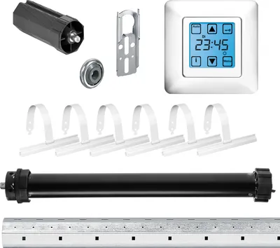 Produktbild von Komplett-Set | P5 20/15-60 inkl. Quattro S50 | 20Nm = Zugkraft bis 50Kg | 60mm Achtkant Welle |Wellenlänge 200 cm | Rolladenmotor, Rolladenantrieb