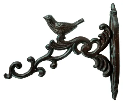 Produktbild von Hängeampel Haken Vogelhaken in Geschenkbox, antikbraun