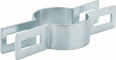 Zdjęcie produktu dla LogistSystem Obejma środkowa okrągła 42 mm - Ocynkowana Obejma do słupków ogrodzeniowych - Mocowanie paneli z siatki drucianej - Obejmy ogrodzeniowe Obejma usztywniająca Obejma słupkowa