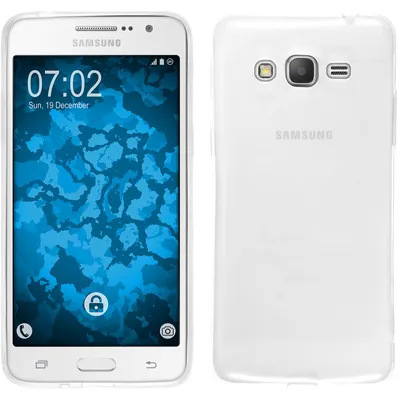 Produktbild von PhoneNatic Case kompatibel mit Samsung Galaxy Grand Prime Plus - clear Silikon Hülle Slimcase + 2 Schutzfolien