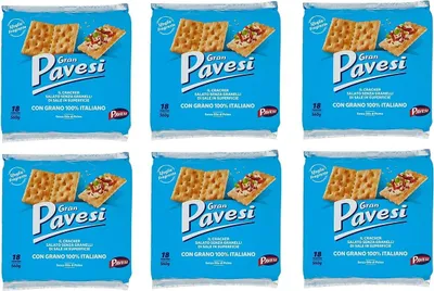 Produktbild von 6x Gran Pavesi non salati Crackers ungesalzen 560g kekse gebäck