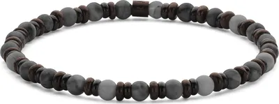 Produktbild von 7FB-0828 – Frank 1967 – Heren Armband – Kralenarmband 4 mm – Spectroliet – Zwartkleurig