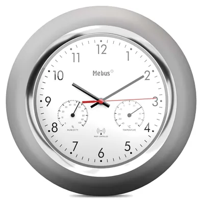 Produktbild von Mebus 19454 Funk-Wanduhr mit Thermo-/Hygrome