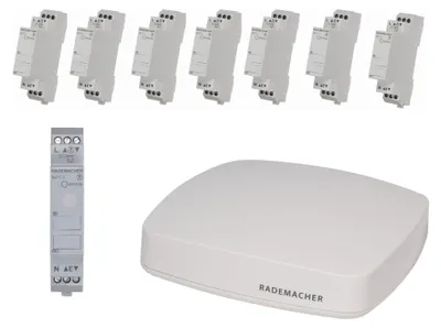 Produktbild von Rademacher Starterpaket Beschattung 3 Hutschiene Rohrmotor VK 0499