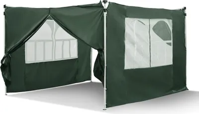 Image de CLIPOP 4 panneaux latéraux pour pavillon 3x3 m,4 panneaux de rechange, avec 2 fenêtres et 2 fermetures éclair, vert