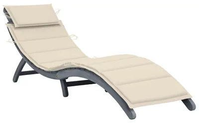 Image de Chaise de jardin - Chaise pour balcon - Chaise pour terrasse - Bois d'acacia - Pliable - Résistant aux intempéries