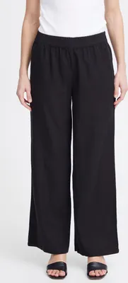 Image de b.young BYFALAKKA Pantalon pour femmes Pantalon en tissu Poches latérales Mélange de lin Coupe régulière