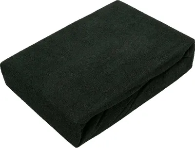 Produktbild von Frottee Spannbettlaken Premium 60x120 - 70x140 cm schwarz Kinder Baby Bett