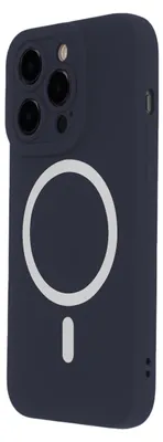 Immagine prodotto di Custodia in silicone morbido per iPhone 15 Plus da 6,7", colore blu scuro