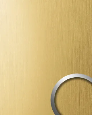 Obrázek produktu pro Nástěnný panel samolepící WallFace DECO 15298 imitace kovu hladký broušná zlatá 2,6 m2