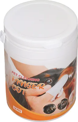 Produktbild von 50 Stück Hundezahnreinigungstücher, Massage, irritierend, reduzieren Zahnstein, Welpen, Zahnpflege, Fingertücher für Katzenohren