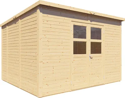 Produktbild von Gartenhaus Konsta Baltrum 2 mit Fußboden 337 x 306 cm natur