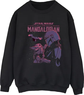 Produktbild von Star Wars - "The Mandalorian Hello Friend" Sweatshirt für Damen BI39369 (M) (Schwarz)