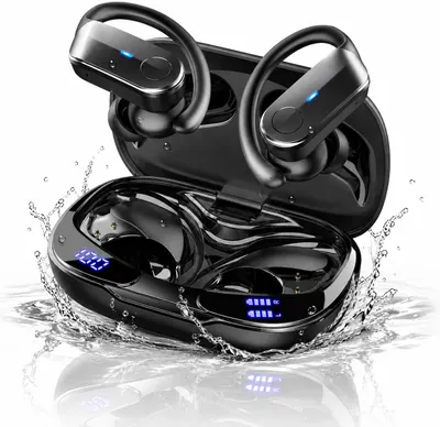 Produktbild von Bluetooth Sport Kopfhörer 5.4 Kabellos, 70 Std Akkulaufzeit, HiFi Stereo Bass, 4 Mikrofone ENC, IPX8 Wasserdicht, LED Display, Ohrbügel