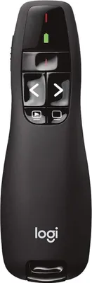 Produktbild von Logitech Wireless Presenter R400, 2.4, 15 m, AAA, USB, Schwarz