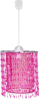Produktbild von RGB LED Hängeleuchte, Kristalle pink 22,5 cm