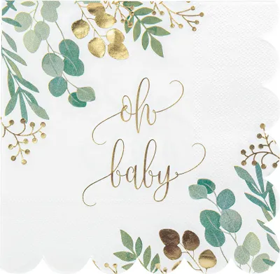 Produktbild von 16 Servietten Oh Baby Eukalyptus 33 x 33 cm - Einheitsgröße