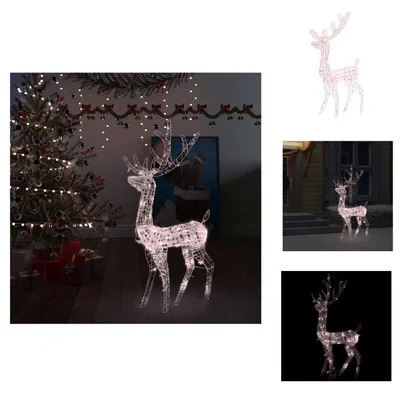 Obrázok produktu pre vidaXL LED akrylová vianočná dekorácia sob 140 LED 120 cm teplá biela - vianočné osvetlenie