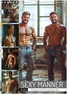 Produktbild von SEXY MÄNNER - Muskeln im Männerkalender (Wandkalender 2026 DIN A4 hoch), CALVENDO Monatskalender