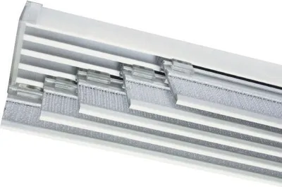 Produktbild von Flächenvorhangschiene Komfort Komplettset aluminium 5-läufig 280 cm