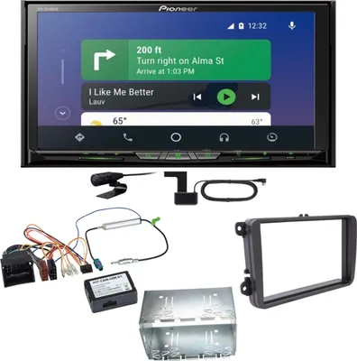 Produktbild von Pioneer AVH-Z9200DAB Android Auto Carplay Einbauset für Tiguan Amarok Caddy Jetta