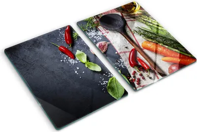 Obrázek produktu pro Kryt varné desky – Kryt na indukční desku – Ochranná skleněná deska – 2x40x52 cm– Skleněné ochranné desky na sporák –Tvrzené sklo –Ingredience