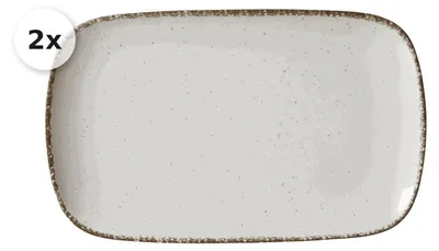 Produktbild von Servierplatte 33x20cm 2er Set Casa creme