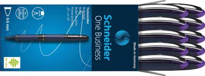 Produktbild von Schneider Schreibgeräte One Business, Stick Pen, Schwarz, Violett, Violett, 0,6 mm, Fettdruck, Beidhändig
