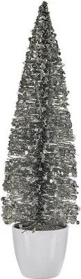 Produktbild von Weihnachtsbaum groß 10 x 38 x 10 cm silber weiß Kunststoff