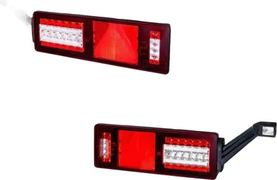 Image de Jeu de feux arrière gauche et droit 24 V LED HELLA adaptés à divers véhicules.