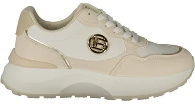 Produktbild von Damen-Sneaker beige mit Schnürsenkeln und kontrastierenden Details