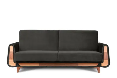 Obrázek produktu pro Pohovka Konsimo pro 3 osoby s funkcí rozkladu na spaní s područkami "GUSTAVO", černá, látka, moderní, 230x98x98 cm