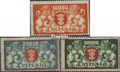Produktbild von Briefmarken Danzig 1923 Mi 147-149 (kompl.Ausg.) Gefälligkeitsentwertung gestempelt Wappen