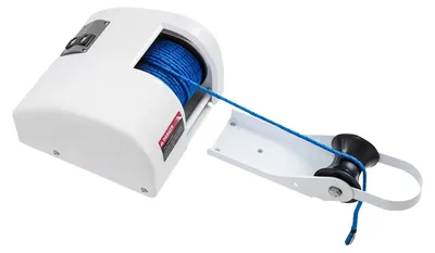 Produktbild von Elektrische Ankerwinde für Boote - 12 V mit Fernbedienung - Tragkraft 11,3 kg - IP65 - Absenkgeschwindigkeit 21,34 m/min - Weiß