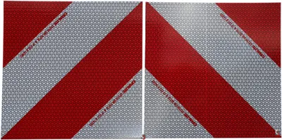 Produktbild von Magnetische Orafol 2 x 282 x 282 mm (Re/Li) Kfz-Warnmarkierung