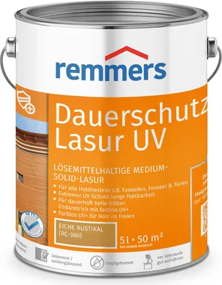 Produktbild von Remmers Dauerschutz-Lasur UV eiche rustikal (RC-360) 5 l, Holzlasur